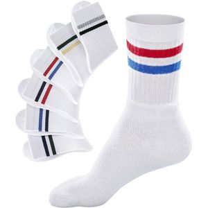 Go in Vrijetijdssokken - Gekleurde Strepen - Set van 6 Paar