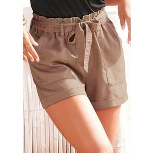 Buffalo Short in paperbag stijl, elastische tailleband, korte broek (Met een bindceintuur)