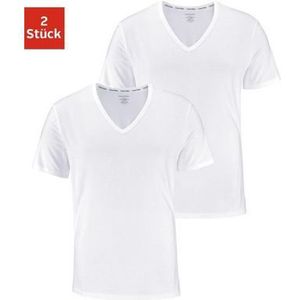 Calvin Klein Shirt met V-hals Modern Cotton Stretch (Set van 2)