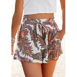 Lascana Strandshort met striklint en paisley print, elastische tailleband, korte broek