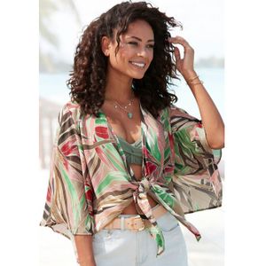 Vivance Wikkelblouse met alloverprint, zomerse damesblouse om te knopen