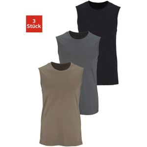 H.I.S Muscle-shirt met een ronde hals (set, 3-delig)