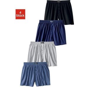 le jogger® Wijde boxershort in prettig zachte katoenkwaliteit (set, 4 stuks)