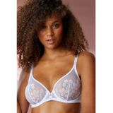 Lascana Belle Affaire Beugel-bh van iets transparante borduurkant, sexy dessous