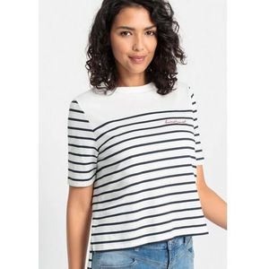 Lascana T-shirt met strepen, katoenen shirt met korte mouwen, slanke look, basic