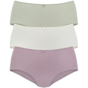 Vivance Tailleslip van zachte en elastische ribstof, met delicate roosjes vooraan (3 stuks)