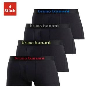 Bruno Banani Boxershort in hipster-model met logo weefband (set, 4 stuks)