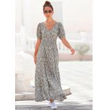 Vivance Maxi-jurk met bloemenprint en v-hals, zomerjurk