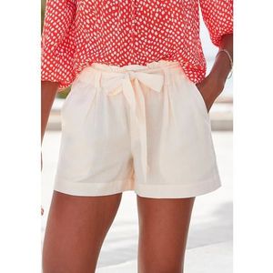 Lascana Short in paperbag-stijl van linnenmix (Met een bindceintuur)