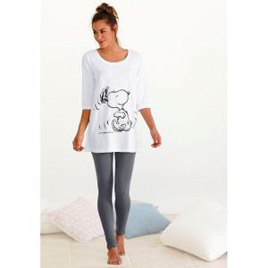 Peanuts Pyjama met legging en casual shirt met snoopy-print (2-delig, 1 stuk)