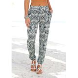 Lascana Strandbroek met etnische print en zakken, zomerbroek, jersey broek