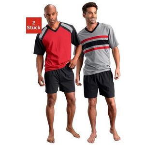 le jogger® Shortama met contrastkleurige inzetten (4-delig, Set van 2)