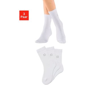 Elbsand Sokken met frotté en gebreid merklogo (set, 3 paar)