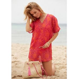 Venice Beach Chiffon tuniek met bloemenprint