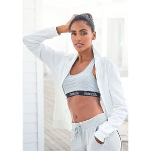 Bench. Loungewear Sweatvest met glanzende logo-borduurwerk op de staande kraag, loungepak