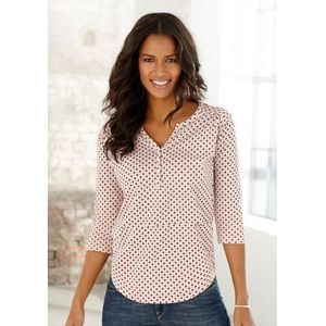 Lascana Shirt met 3/4-mouwen in modieuze blouse-look