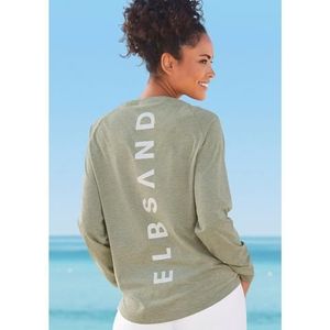 Elbsand Longsleeve Tira met logoprint op de rug, shirt met lange mouwen, sportief-casual