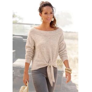 Lascana Gebreide trui met u-vormige hals en knoopdetails, casual-chic