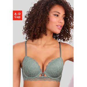 Lascana Push-up-bh met beugel en geïntegreerd kussen van fijne kant, sexy lingerie