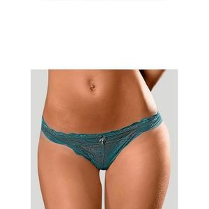 Lascana String Premium Dessous van delicate kant met fijne decoratieve strik en accessoire