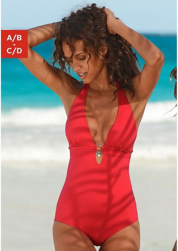 s.Oliver RED LABEL Beachwear Badpak TONIA verwijderbare cups, te strikken in de nek, te sluiten op de rug