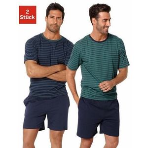 le jogger® Pyjama kort, in streepdesign (4-delig, Set van 2)