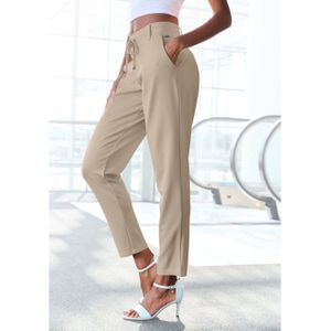 Lascana Jogpants met elastische tailleband en riemlussen, loungewear (1-delig)