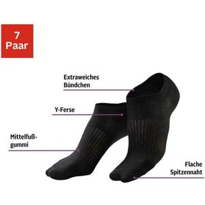 active by Lascana Sneakersokken met middenvoetelastiek (set, 7 paar)