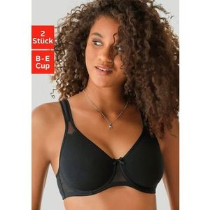 Petite fleur T-shirt-bh met beugel en netinzetten, basic dessous (Set van 2)