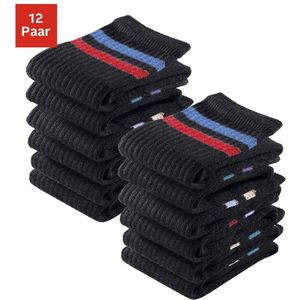 Go in Tennissokken met frotté (set, 12 paar)