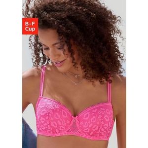 Vivance Bh met steuncups van kant met een kussende mond look in een modieuze balconnete look, lingerie