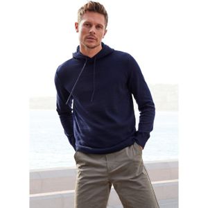H.I.S Gebreide trui Met capuchon, regular fit Pullover met ronde hals, fijn breiwerk, katoenmix