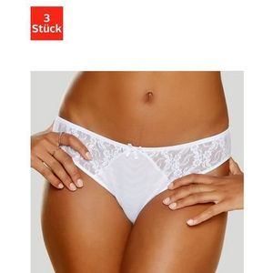 Petite fleur Slip met leuke kanten inzetten (3 stuks)