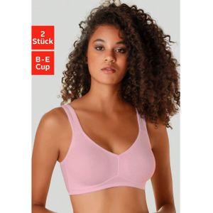 Petite fleur Soft-bh zonder beugels, gemaakt van zacht katoen (Set van 2)