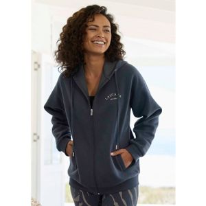 Lascana Capuchonsweatvest , - Sweatvest met capuchon met zijzakken en aan de binnenkant opgeruwd, loungewear