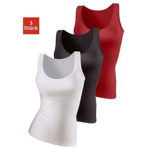 vivance active Hemd van zachte microvezel, tanktop, onderhemd (Set van 3)