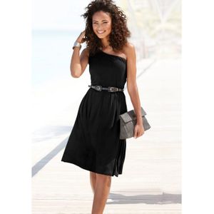 Lascana One-shoulderjurk , luchtige zomerjurk, strandjurk, asymmetrisch