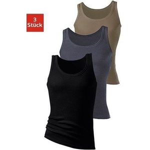 H.I.S Tanktop Fijnrib zonder zijnaden (set, 3-delig)