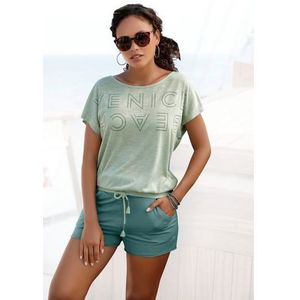 Venice Beach Shirt met ronde hals met logoprint, t-shirt, zomerse sportieve look