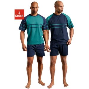 le jogger® Pyjama met opgestikte strepen (4-delig, Set van 2)