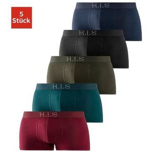 H.I.S Boxershort in hipster-model aan de weefband met logo-opschrift met 3d-effect (set, 5 stuks)