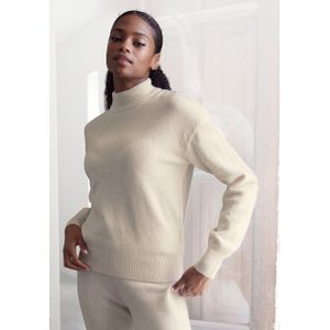 Lascana Gebreide trui -Lounge Pullover met staande kraag en ribboorden, loungewear