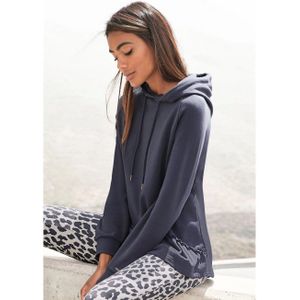 Lascana Hoodie met ruches, loungepak, hoodie