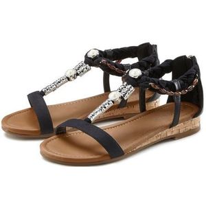 Lascana Sandalen Sandalette, zomerschoen met sieraandeel VEGAN