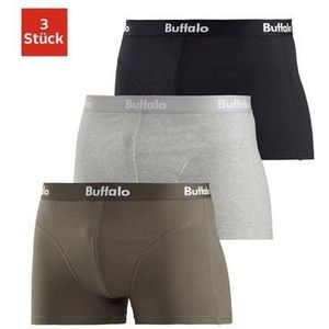 Buffalo Boxershort met overlocknaden voor (set, 3 stuks)