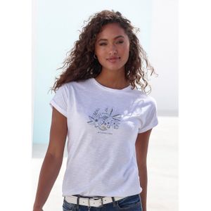 Vivance T-shirt Met goudkleurig glanzend folieprint