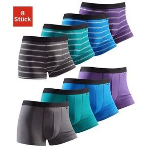 Buffalo Boxershort met contrastkleurig weefband (set, 8 stuks)