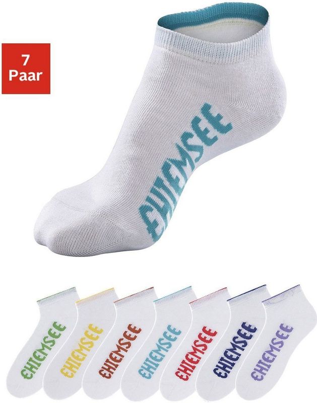 Chiemsee Sneakersokken met gekleurde logo’s (set, 7 paar)