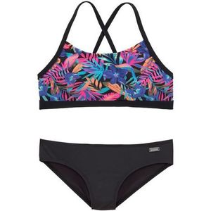 Bench. Bustierbikini Pitch Kids met trendy jungle-print