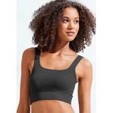 Lascana Crop-top - Seamless Top met ribstructuur